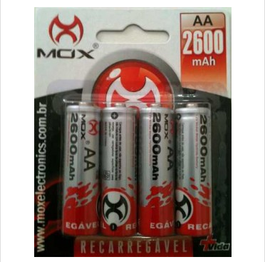 Pilha Recarregável Aa Mox