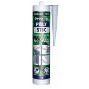 Selante Polystic Neutro Uso Geral 280g Pulvitec Preto