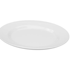 Prato Redondo Raso Melamina Branco 25 Cm