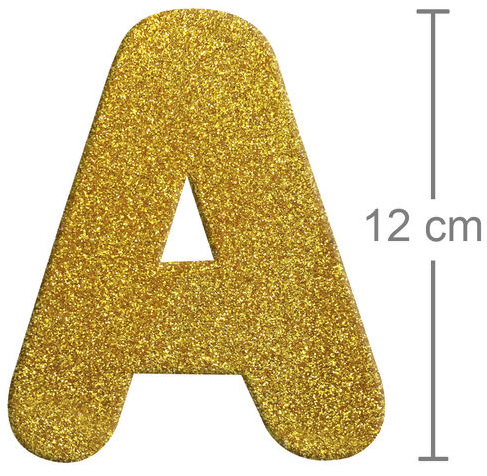Letras Em Eva Ouro Com Glitter