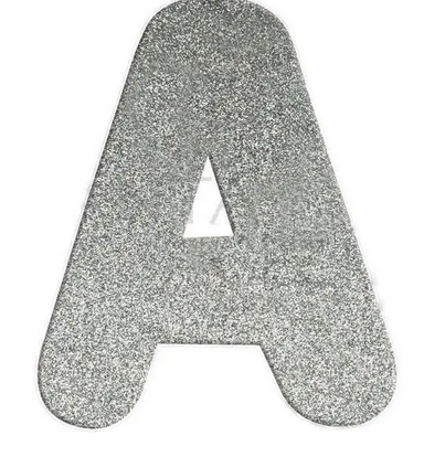 Letras Em Eva Prata Com Glitter