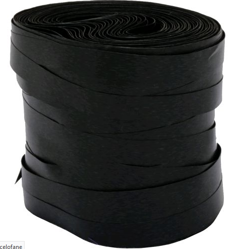 Fitilho Plástico 0,5 Cm X 50 M - Preto