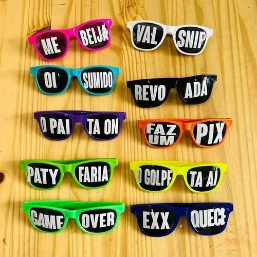 óculos Divertidos Com Frases Sortidas 20 Unidades