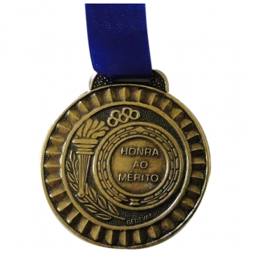 Medalha Gedeval Pequena Prata 34mm